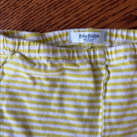 Baby Boden Lemon Striped Pants - Picture 2 of 2